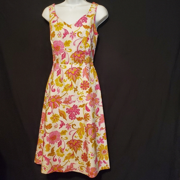 BODEN Floral Sleeveless Dress 10 R - Picture 3 of 8